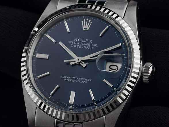  Rolex Datejust 36 Ref.1601 1968 Box&Beschreibung sehr gut Vintage Datejust Stahl 18kt Weißgold open 6/9 