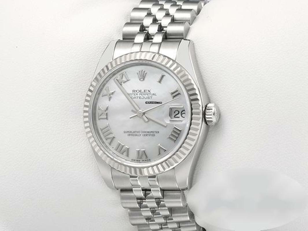  Rolex Datejust 31 31mm Medium 178274 2010 Stahl Weissgold 750 Perlmutt Automatik Stainless Steel 18kt White Gold Jubilé-band Chronometer Oyster 