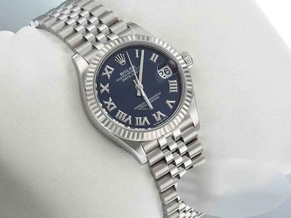  Rolex Datejust 31 278274 Medium Stahl Weissgold 750 Automatik Stainless Steel 18kt White Gold Jubilé-band Chronometer Oyster Blue Dial 