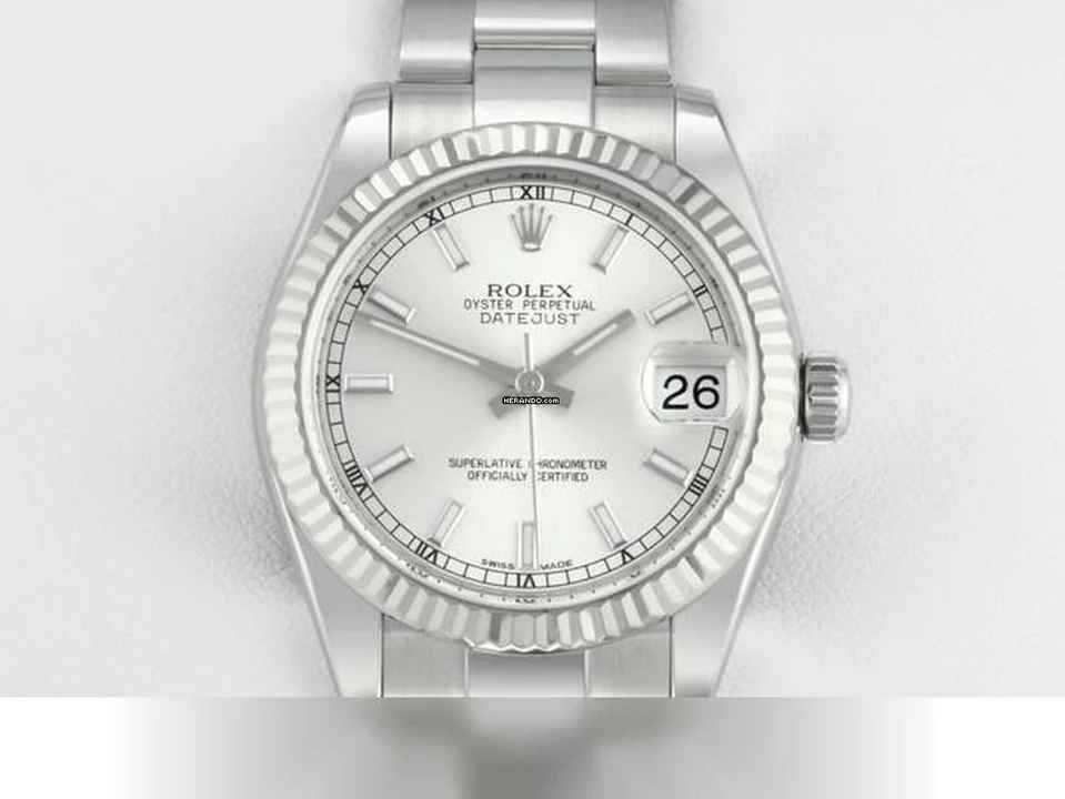  Rolex Datejust 31 31mm 178274 2015 Stahl Weissgold 750 Automatik Stainless Steel 18kt White Gold Oyster-band Chronometer 
