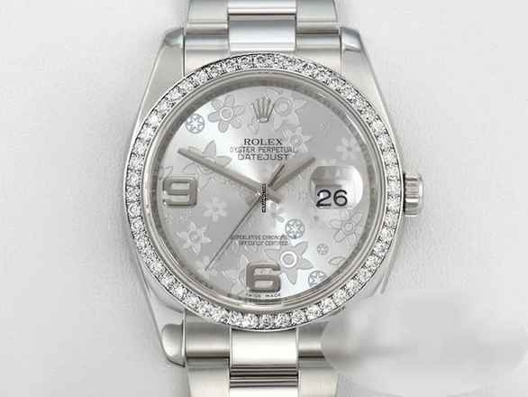  Rolex Datejust 36 36mm 116244 Stahl Weissgold 750 Diamanten Automatik Stainless Steel 18kt White Gold Oyster-band Chronometer 