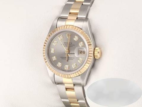  Rolex Lady-Datejust Edelstahl Gelbgold 750 Diamanten 1995 Automatik Stainless Steel 18kt Yellow Gold Stahl Oyster-band Chronometer 