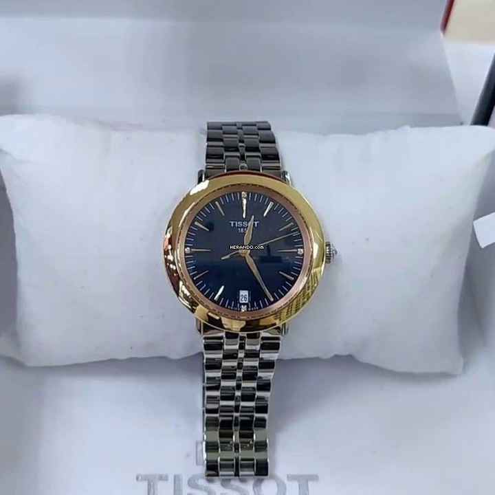  Tissot Glendora gold bezel 33mm NEW FULL SET 
