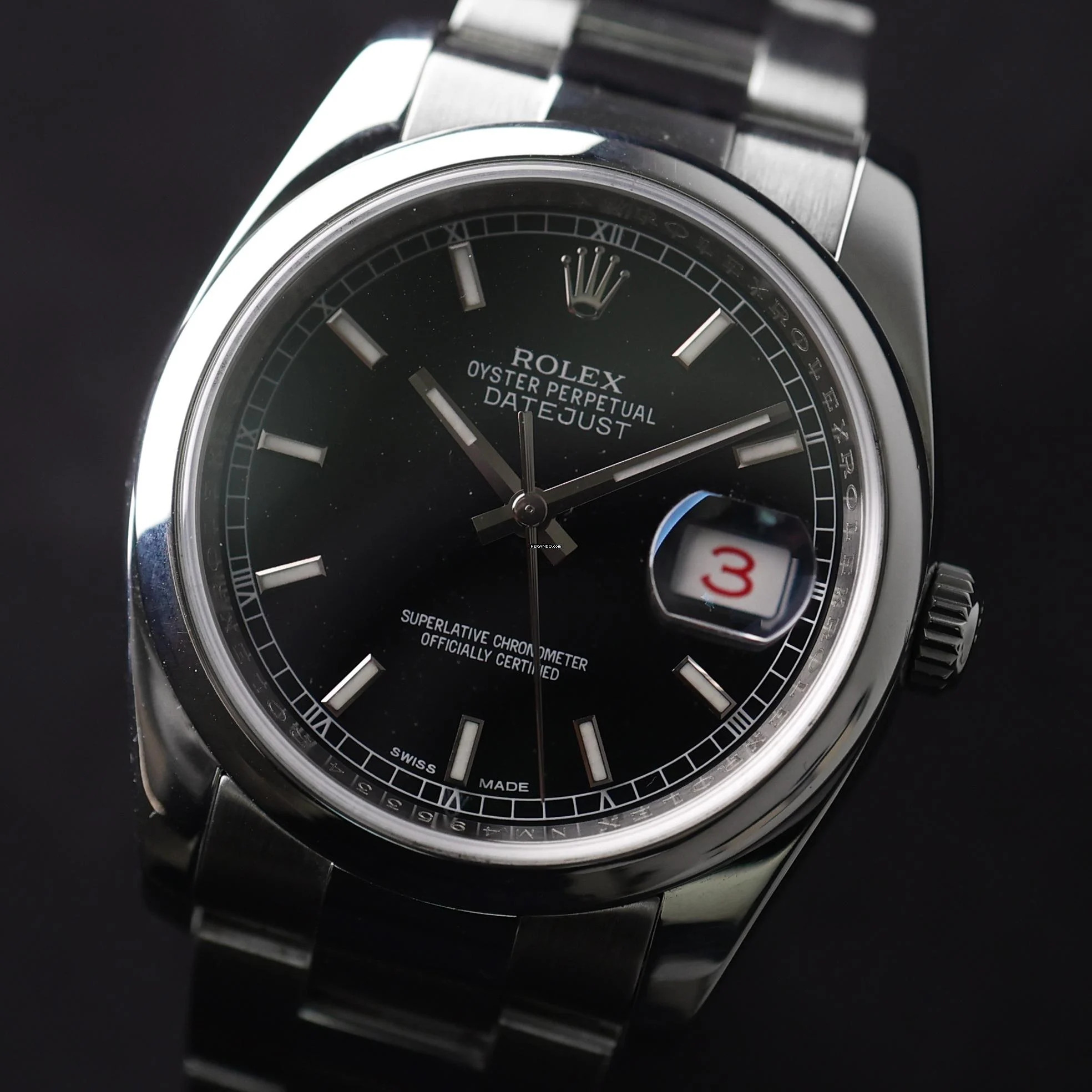 Thumbnail von Rolex Datejust 36 Black Roulette Dial