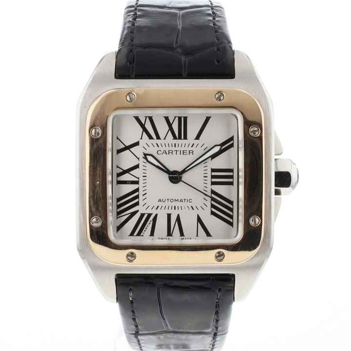  Cartier Santos 100 MM Steel/Rose Gold 