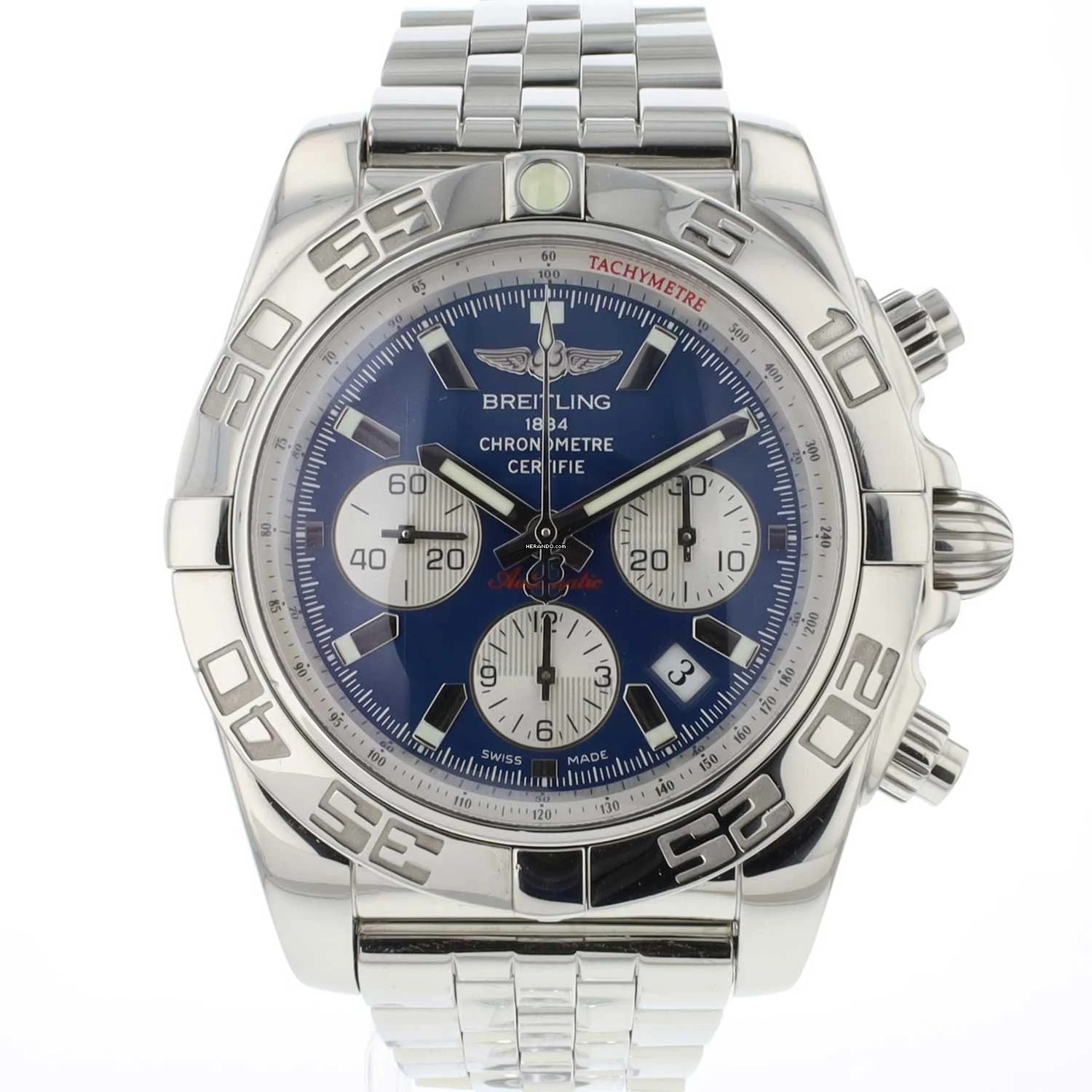  Breitling Chronomat 44 Steel Blue Dial 