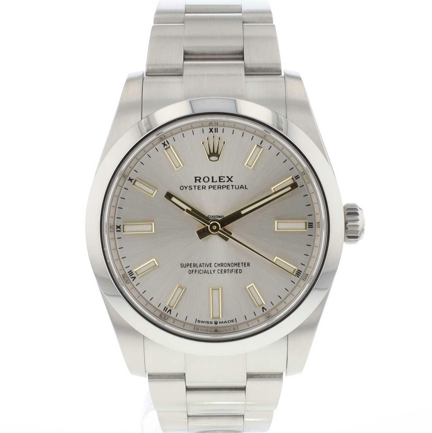 Rolex Oyster Perpetual 34 Silver Dial