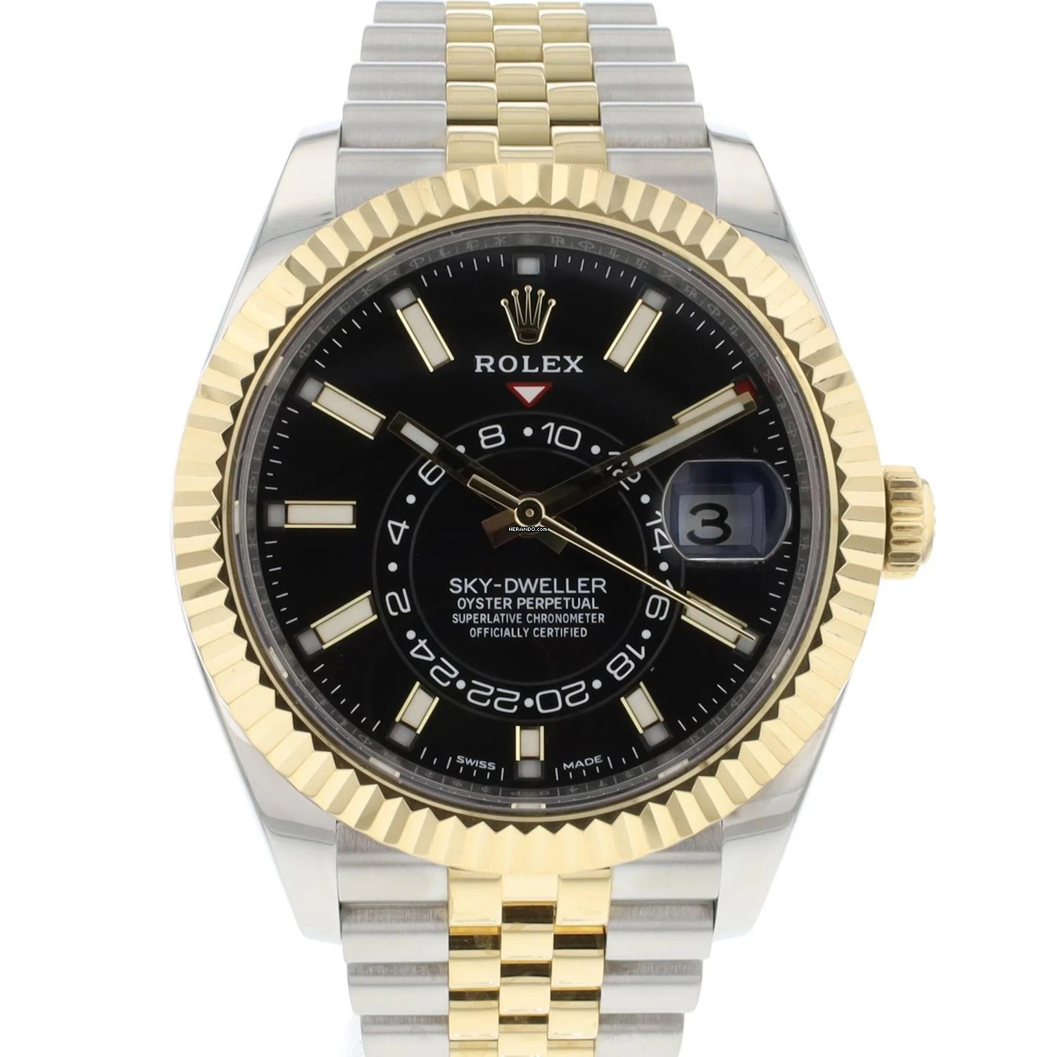 Rolex Sky-Dweller Steel/Gold Jubilee Black Dial