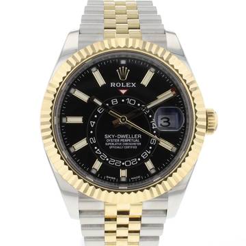  Rolex Sky-Dweller Steel/Gold Jubilee Black Dial 