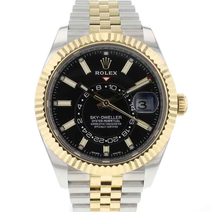  Rolex Sky-Dweller Steel/Gold Jubilee Black Dial 