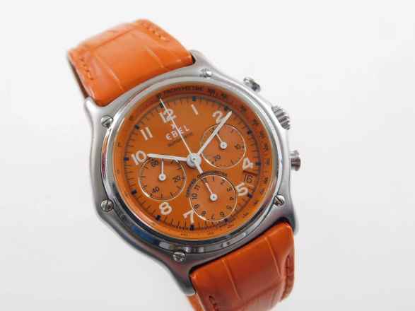  Ebel Le Modulor 1911 Chronograph im Full Set Top Zustand original Krokoband und Faltschließe 