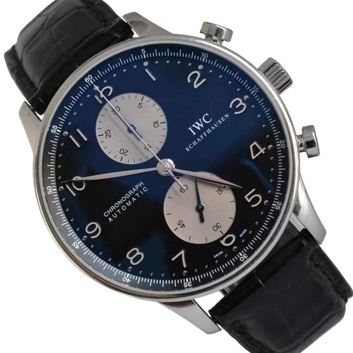  IWC Portugieser Chronograph Portuguese IW371404 chronograph Panda black dial 2007 Full Set 
