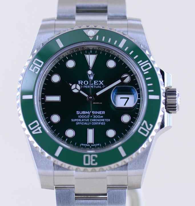  Rolex Submariner Date 116610LV Hulk Keramik 2020 Taucheruhr Green LC100 