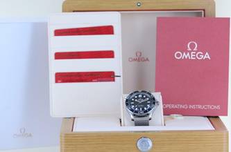 Thumbnail von Omega Seamaster Diver 300 M Black Dial 42mm No Date Steel Top Stahlband B+P