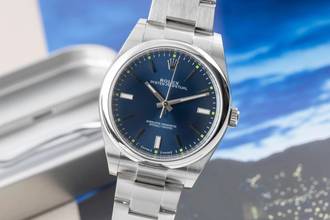Thumbnail von Rolex Oyster Perpetual 39 Blue Dial Automatik Herrenuhr Ref. 114300
