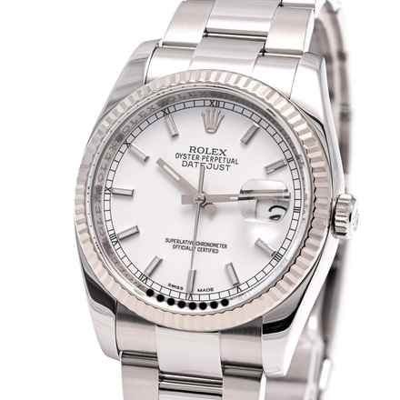 Rolex Datejust 36 White Roman Dial – 116234 – like NEW – 11/2015 Full Set Lc100 