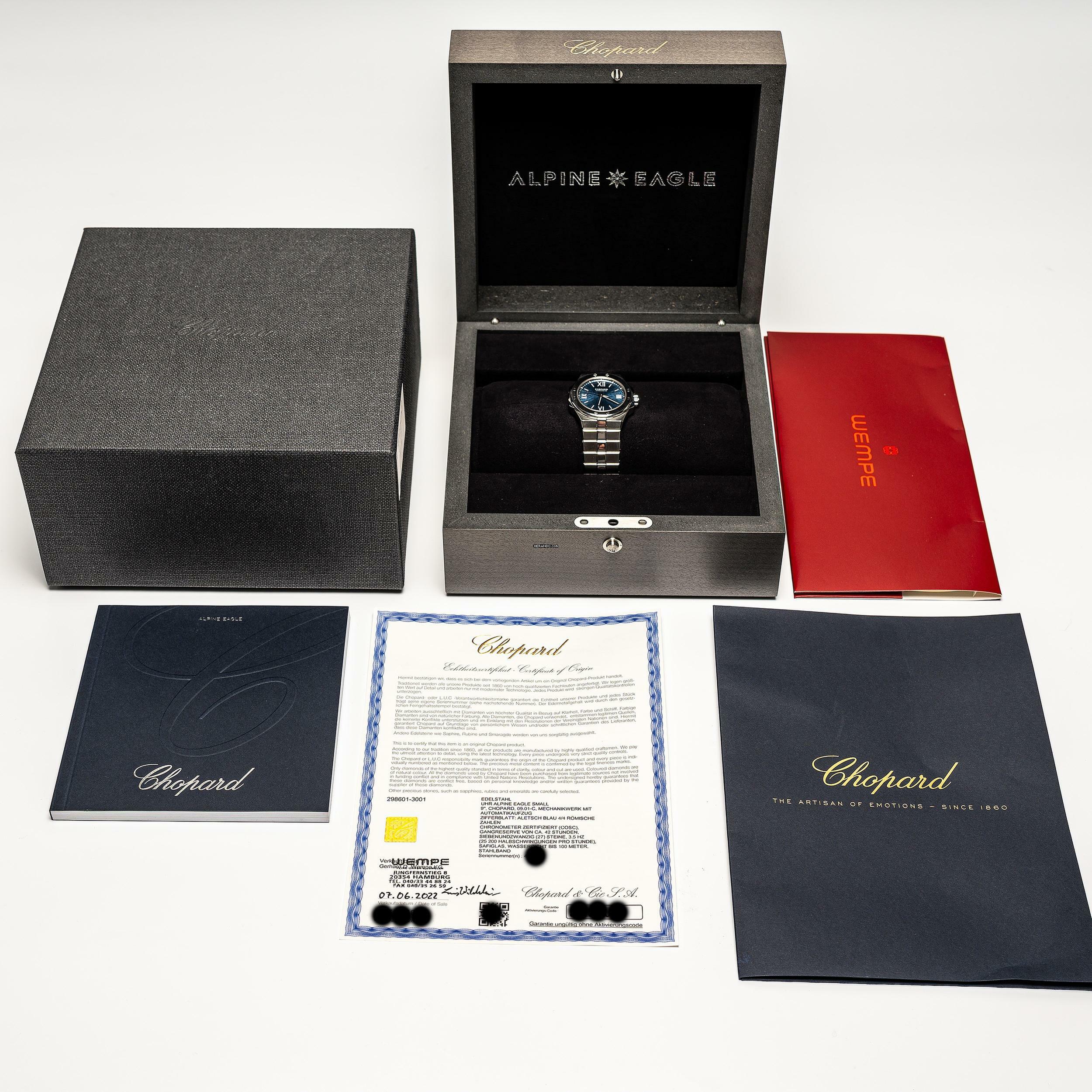 Thumbnail von Chopard Alpine Eagle 36 Blue – 298601-3001 – like NEW – 06/2022 Full Set