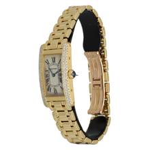 Thumbnail von Cartier Tank Américaine Lady 18K.Gold Ref.1710 Factory set Diamonds Full Serviced