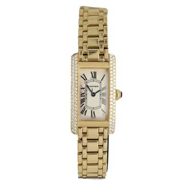  Cartier Tank Américaine Lady 18K.Gold Ref.1710 Factory set Diamonds Full Serviced 