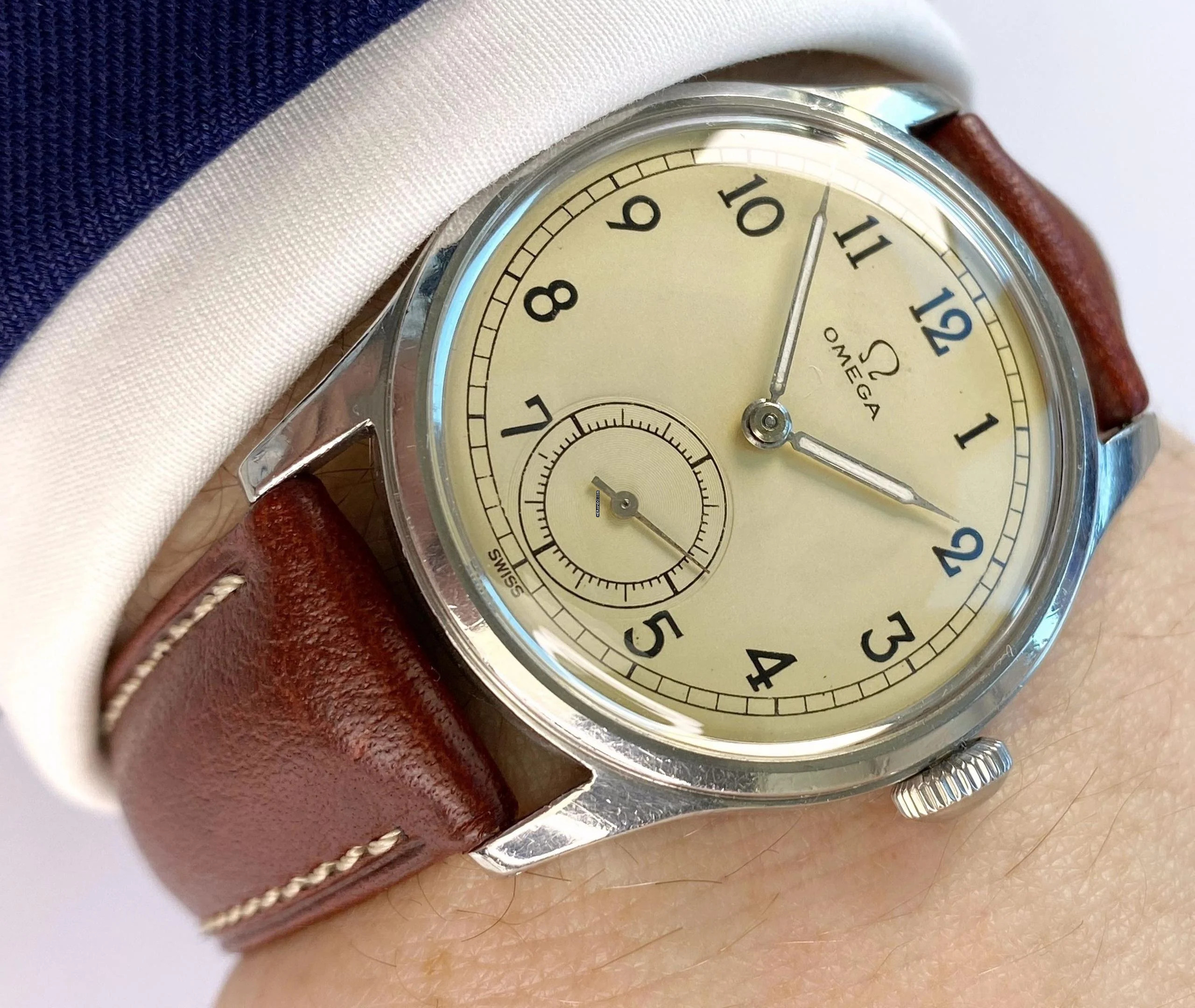 Omega Classic Vintage Stahl 30T2 35mm Rail Track Dial 2383 2383