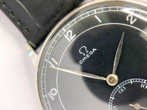 Thumbnail von Omega Serviced Oversize Jumbo 37mm Vintage Black Restored Sector Dial 2319 2319