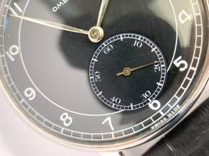 Thumbnail von Omega Serviced Oversize Jumbo 37mm Vintage Black Restored Sector Dial 2319 2319
