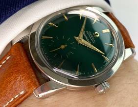 Thumbnail von Omega Seamaster Automatic Automatik Vintage Custom Green Dial Bumper Serviced 2766 2766