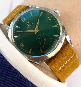  Omega Classic Serviced Vintage Custom Green Dial 2605 2605 
