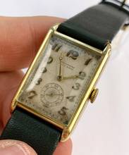 Thumbnail von Movado Serviced Vintage Chronometer Chronometre Tank Solid Gold Breguet-Numbered Dial