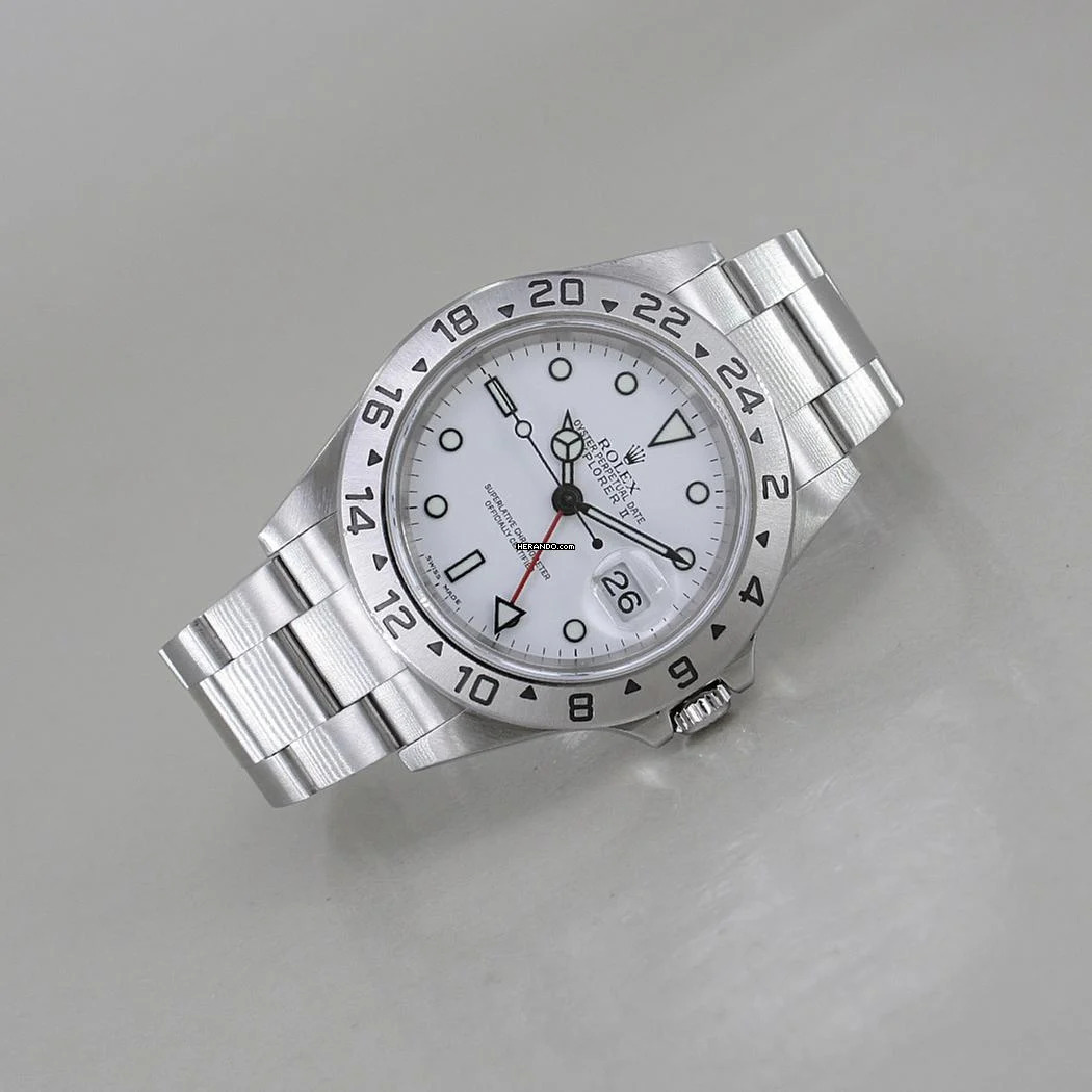  Rolex Explorer II Ø 40 mm Automatik Chronometer weisses Zifferblatt 