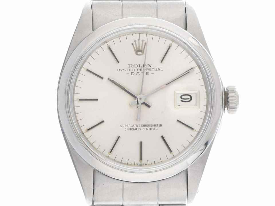  Rolex Oyster Perpetual Date Ref.1500 1969 original Box sehr gut Vintage Oyster Perpetual Date open 6/9 