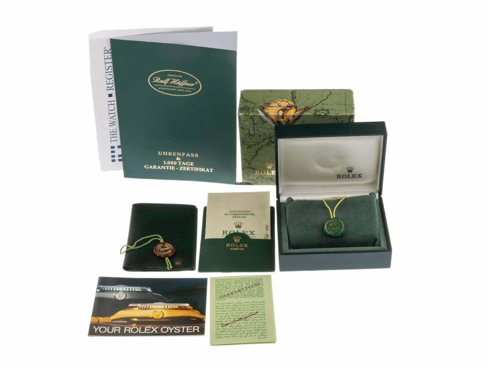 Rolex Oyster Perpetual Date Ref.1500 1962 Full Set sehr gut Vintage Oyster Perpetual Date 18kt Gelbgold