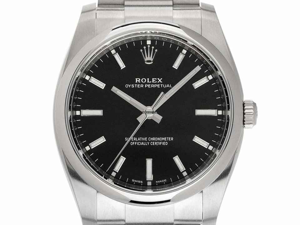  Rolex Oyster Perpetual 34 Ref.114200 2018 Full Set wie Neu Vintage Oyster Perpetual Stahl 