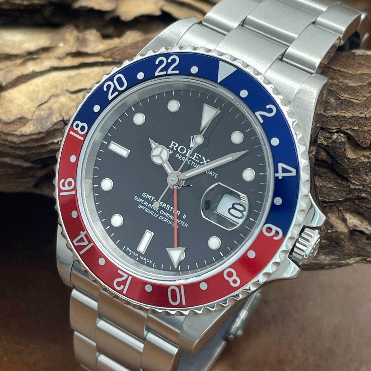 Rolex GMT-Master II GMT-Master II Pepsi Cal.3186 - FULLSET - Ref. 16710BLRO - selten ultra rare BLRO version