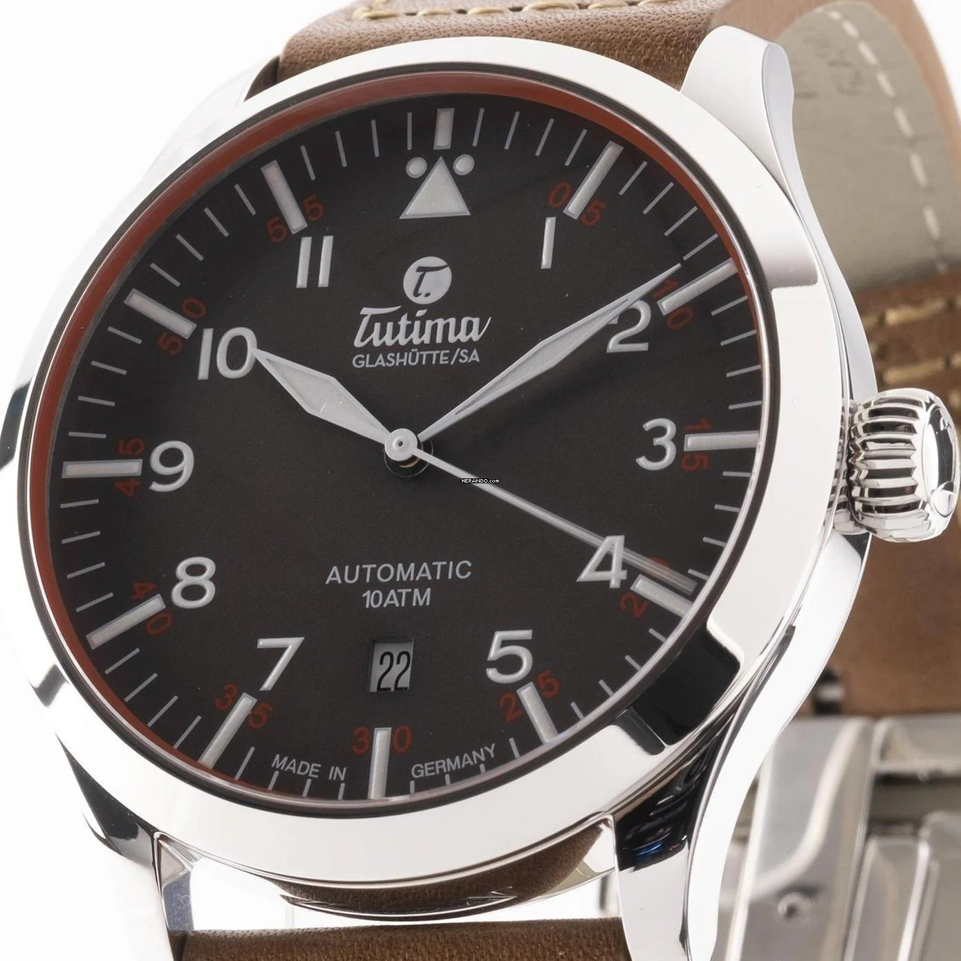  Tutima Armband Leder 41mm Ref. Box&pap. Full Set Mit NEW FULL SET 