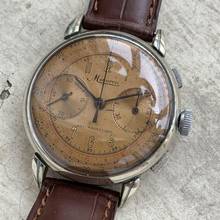 Thumbnail von Minerva Oversized chronograph Tropical bicolor medical dial manual 1941