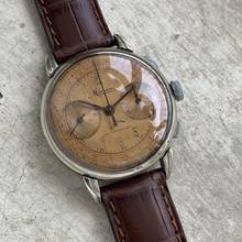 Thumbnail von Minerva Oversized chronograph Tropical bicolor medical dial manual 1941