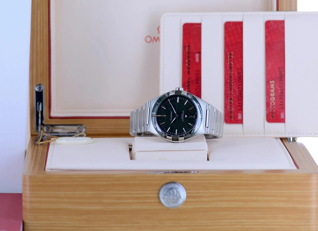 Omega Constellation 41mm Green Meteroit Ceramic cal 8900 Master Chronometer B+P