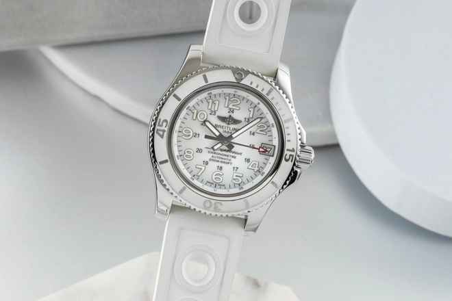  Breitling Superocean II 36 White Automatik Medium Size Ref. A17312D2 