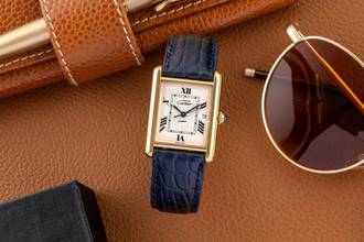 Thumbnail von Cartier Tank must Tank LM Silber vergoldet Quarz Herrenuhr Medium Ref. W1013754