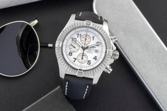  Breitling Super Avenger Chronograph Edelstahl Automatik Ref. A13370 B&P 2019 
