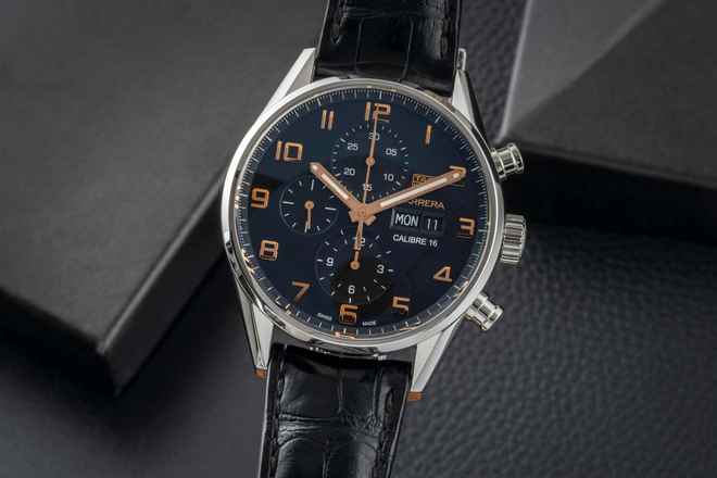  TAG Heuer Carrera Calibre 16 Chronograph Stahl Automatik Herrenuhr Ref. CV2A1AB.FC6379 B&P 