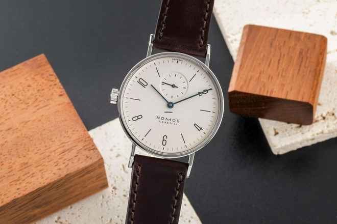  NOMOS Tangente Stahl Handaufzug Herrenuhr Lävograph Limited Box & Papiere 2005 