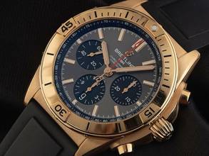 Thumbnail von Breitling Chronomat B01 Ref.RB0134101B1S1 2021 Full Set wie Neu Vintage Chronomat B01 18kt Roségold 180g Kautschuk Faltschließe