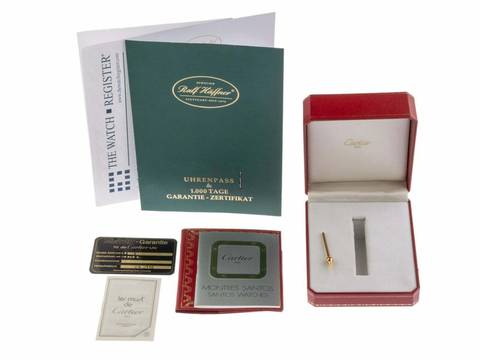  Cartier Santos Galbée PM Mondphase Ref.119902 1990 Full Set sehr gut Vintage Santos PM kleines Modell Mondphase 