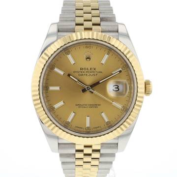  Rolex Datejust 41 Steel/Gold Jubilee Champagne Dial 