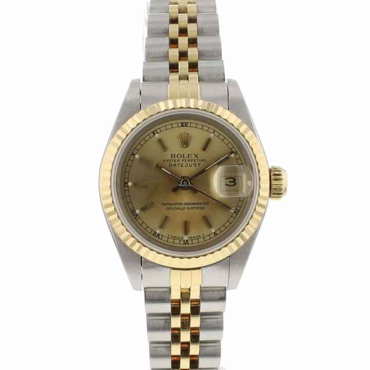  Rolex Lady-Datejust 26 Steel/Gold Jubilee Champagne Dial 
