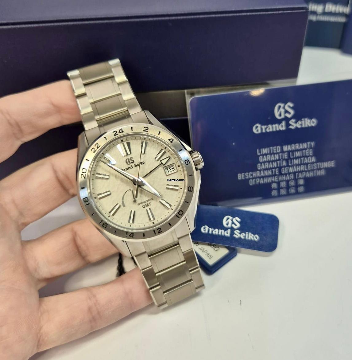  Grand Seiko Evolution 9 Collection GMT Spring Drive 41mm Titanium Completo 
