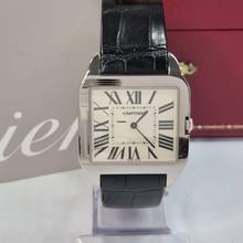 Thumbnail von Cartier Santos Dumont Ultra Thin Ouro Branco 35mm Corda Completo