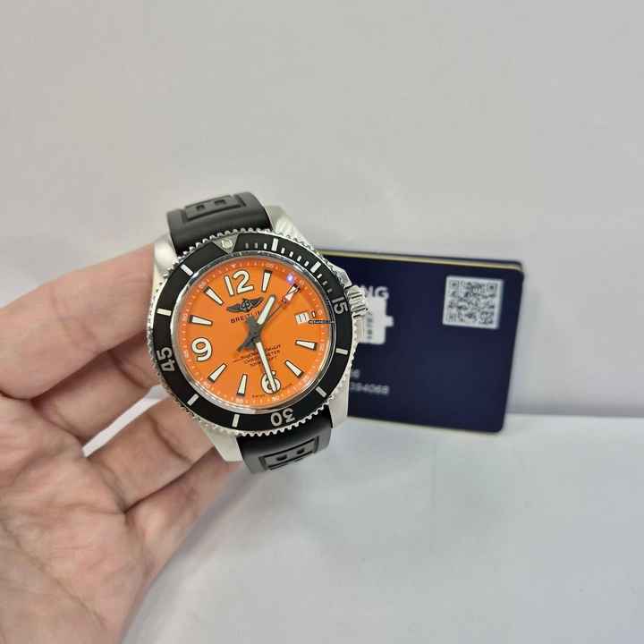  Breitling Superocean 42 42mm Automatico Orange Edition Completo 